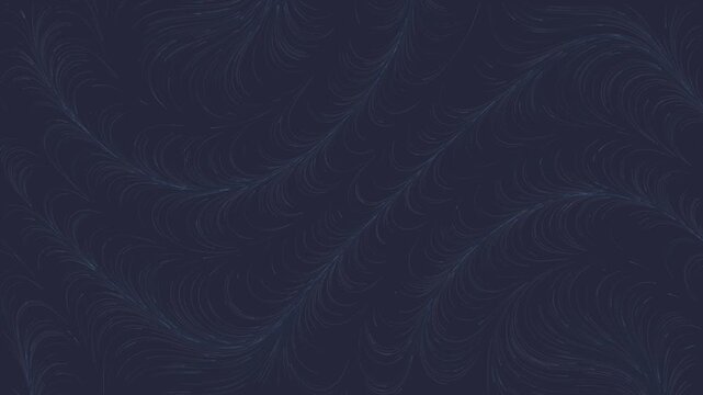 Abstract flowing feather lines animation on dark background for cinematic motion art.