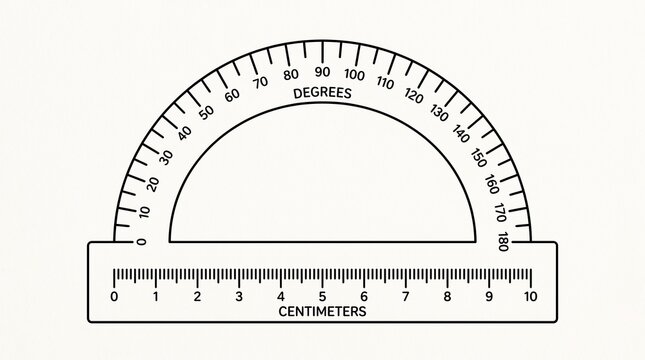 Geometry protractor silhouette