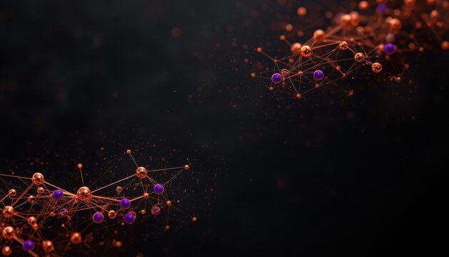 Abstract data network visualization with floating nodes connection abstract technology communication structure internet information connectivity geometric complexity infrastructure