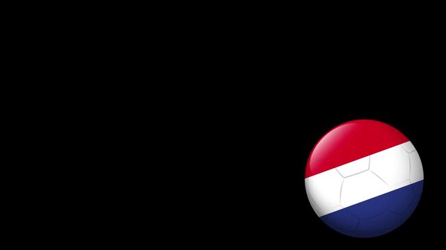 Bouncing Soccer Balls with Red White and Blue Flag Pattern