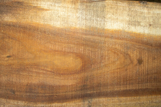 Warm brown wooden background with natural grain patterns and smooth rustic texture in closeup