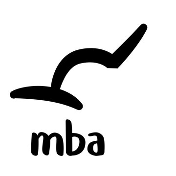 Traditional Bima script Mba character vector isolated for Indonesian cultural education designs.