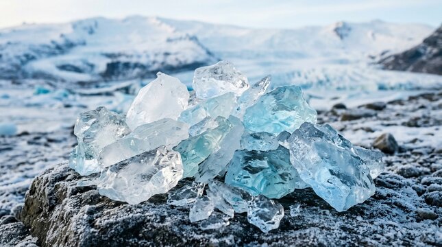 Glacier ice crystals