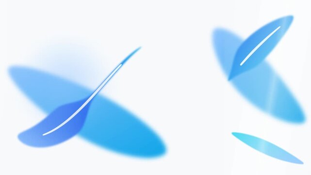 Abstract Blue Floating Shapes Motion Background