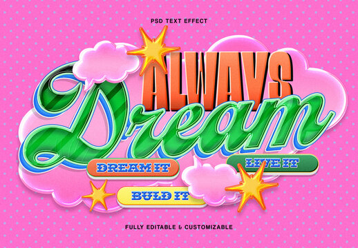 3D Cute Funky Text Effect