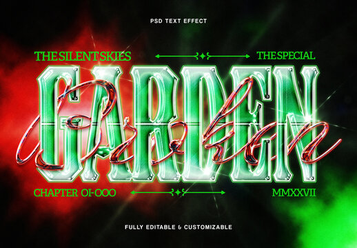 Chrome Gothic Text Effect