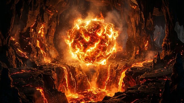 Fiery cave core