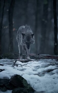 wolf in the forest