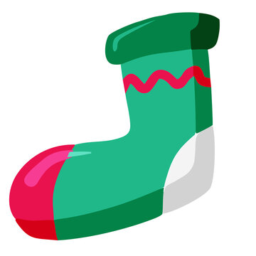 illustration of a green boot