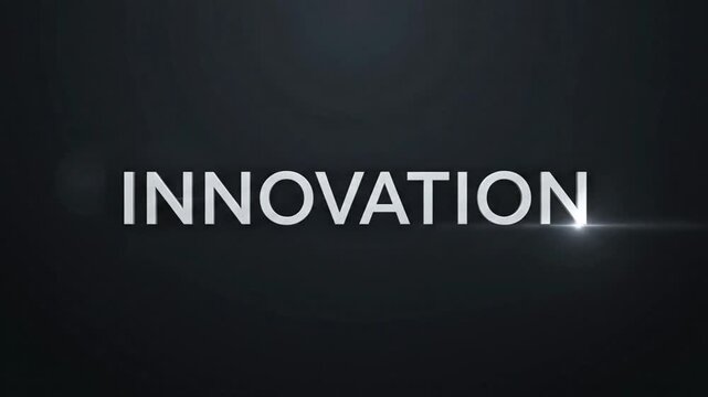Innovation motion graphic with sleek filmstrip design, perfect for technology, creativity, business ideas, startups, and modern corporate media.