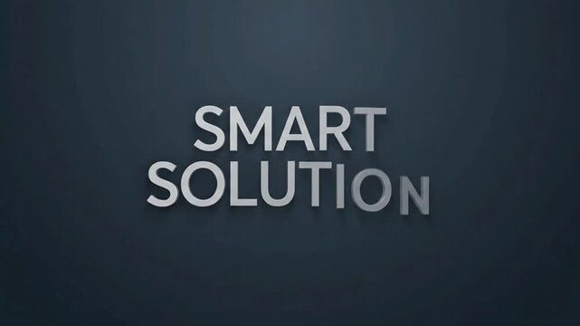 Smart Solution motion graphic with modern filmstrip look, representing innovation, problem solving, technology, efficiency, and business solutions.