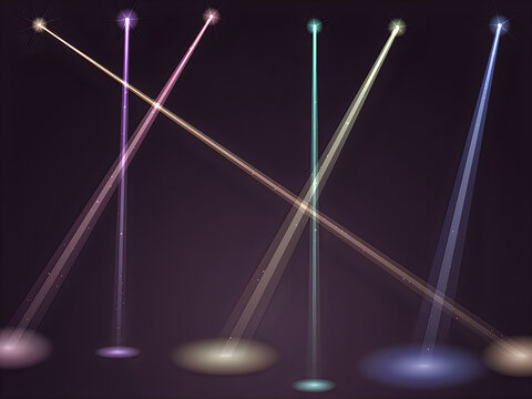 Abstract geometric light rays intersection