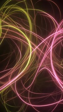 Vibrant Abstract Glowing Curves 4K Generative AI