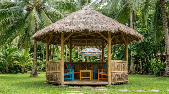 Bamboo tropical gazebo