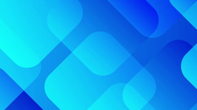 Abstract Blue Geometric Layered Shapes 4K