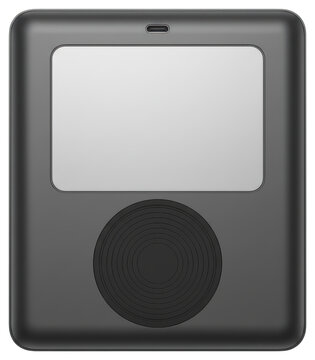 Modern electronic reader device for digital books and handheld reading isolated over transparent background
