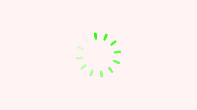loading wheel animation - Animated spinning load icon with alpha layer transparent background. Loading circle icon animation on white background.4k video...