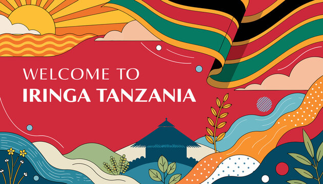 Welcome to Iringa Tanzania, colorful travel poster
