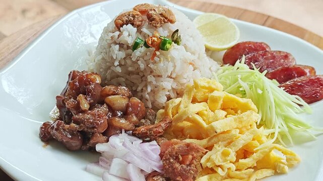 Rice mixed with shrimp paste