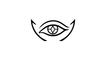 Naklejka premium luxury eye logo with elegant iris line art, eye combined with medical cross, minimal eye inside circular badge, eye with leaf representing natural vision care, premium ophthalmology clinic logo, logo,