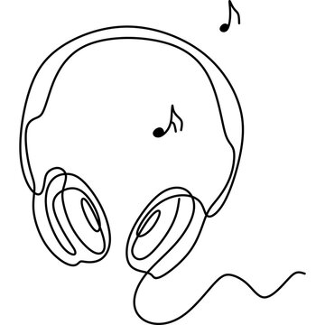 Music Headphones Doodle Collection