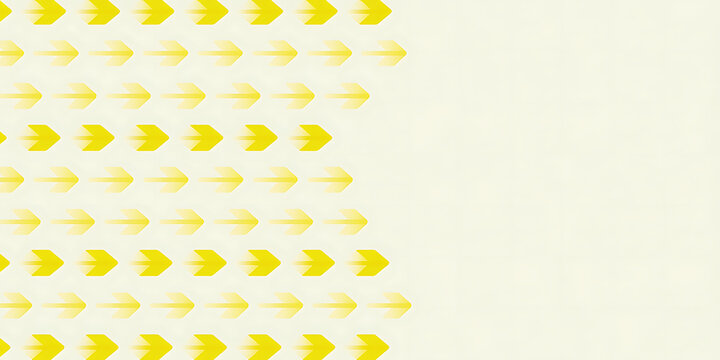 Repeating pattern of yellow arrows with a gradient fade on a pale yellow background 