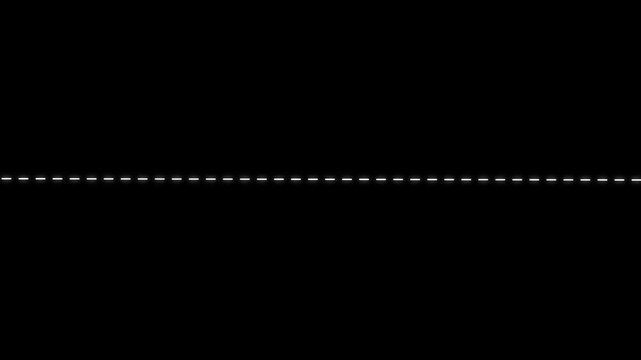 Animation of a path from one point to another. Goal concept. Dotted line animation. Cyan path from one point to another animation on black background. Dotted line animation.