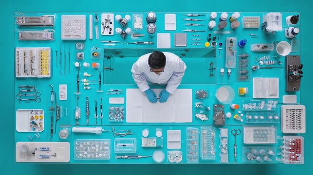 Scientist analyzing samples in a laboratory setting.