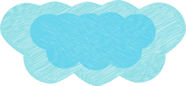 Cartoon white clouds icon set isolated on transparent background