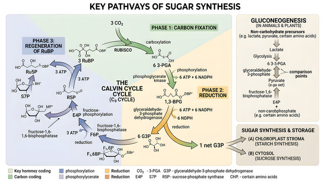 Key pathways of sugar synthesis in plants and animals gluconeogenesis.