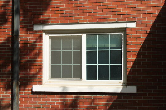 window in a brick wall