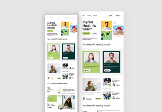Mental HealthIs Wealth Website Template
