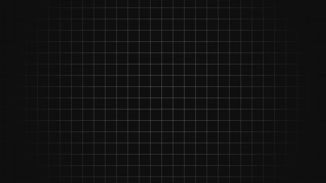 Subtle White Grid Pattern On a Dark Black Background Loop