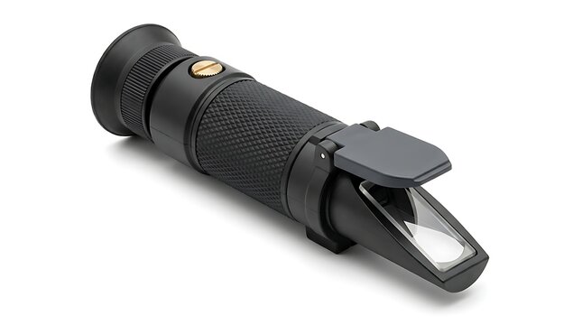 Handheld optical refractometer for measuring liquid concentration and sugar content levels