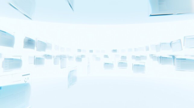Floating digital cubes in a bright future education technology b