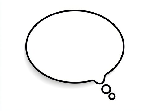 Empty thought bubble isolated on white background