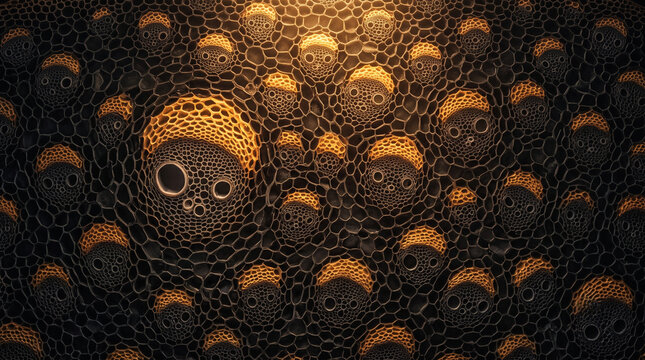 Microscopic cross section view of natural plant fiber bundle structure