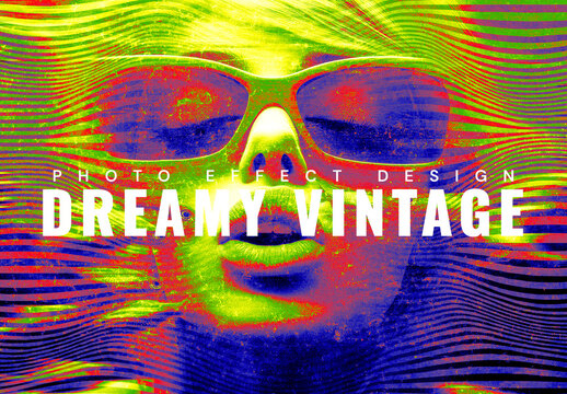 Dreamy Glow Vintage Photo Effect Mockup