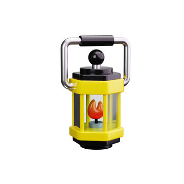 lantern 3d render icons