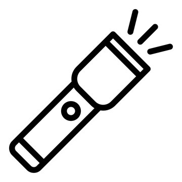 flashlight line icon