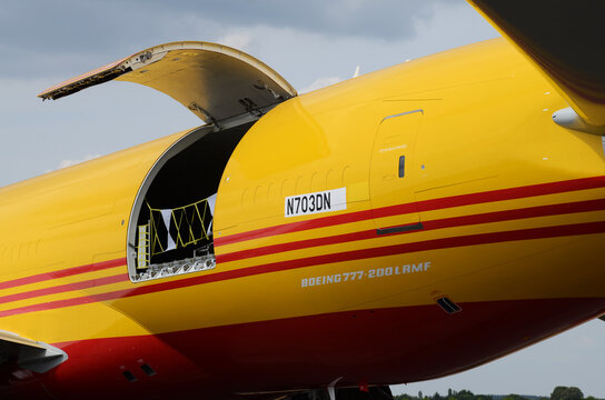 DHL Cargo Boeing 777 Freighter Aircraft Door Open