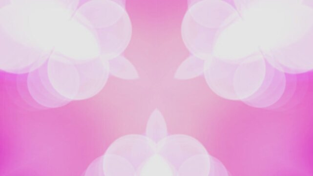 Pink circular light flares kaleidoscopic pattern perfect for backgrounds, graphic design projects, posters, greeting cards, and digital art creations.