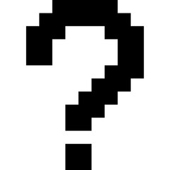 Fototapeta premium question mark pixel symbols