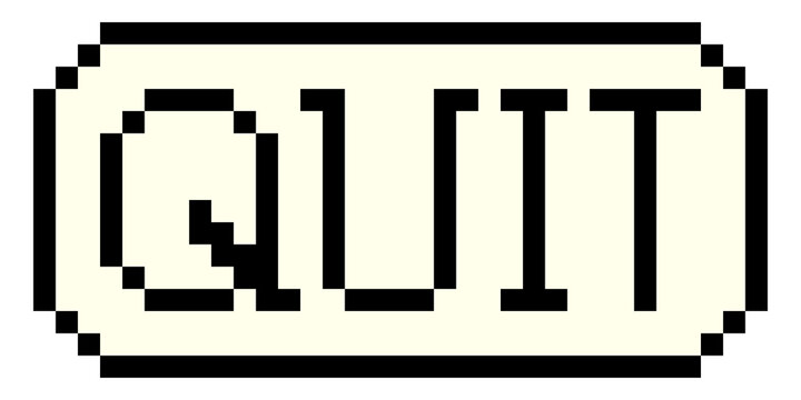 pixel quit button symbols