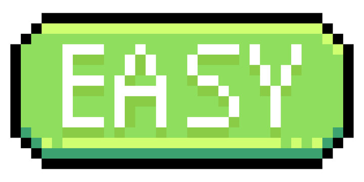 pixel easy button symbols