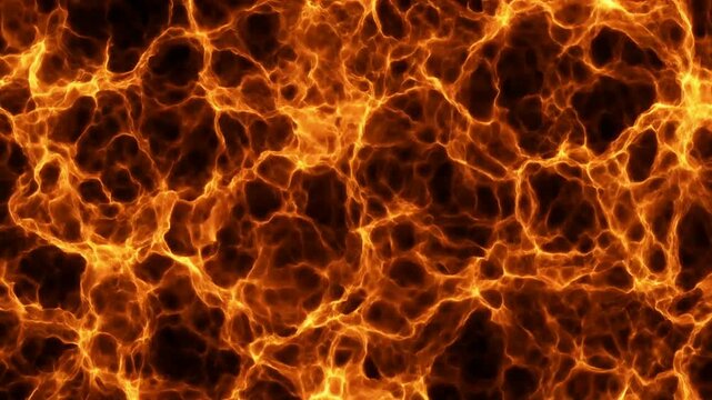 画面全体で揺らめく激しい炎のテクスチャ