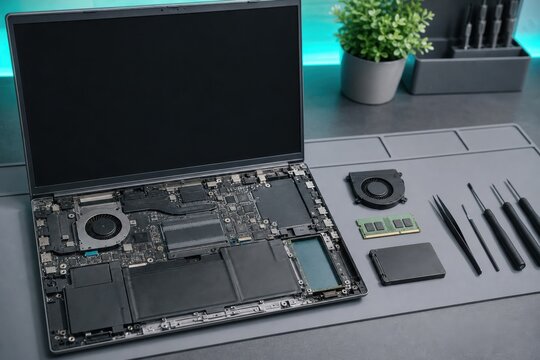 Modular laptop repair with replaceable internal parts