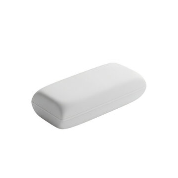 White hard shell glasses case for protective storage isolated on transparent background