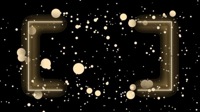 金のコーナー飾り枠の透過オーバーレイ　中央に文字を置ける装飾枠