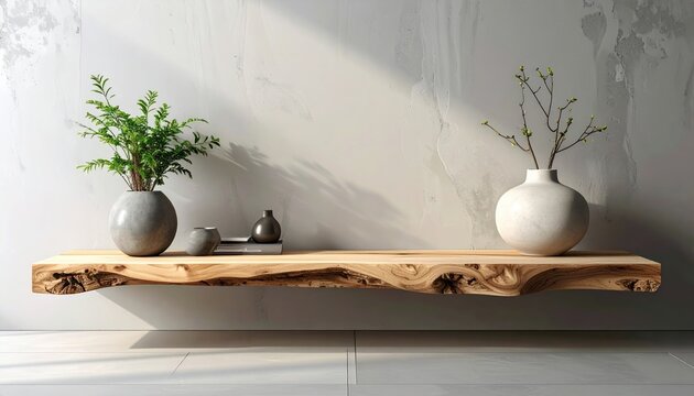 floating shelf with copy space